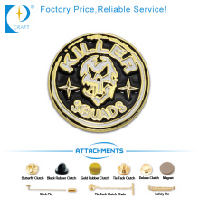 Gewohnheit Gold Finish 3D Enamel Pin Abzeichen in Killer Logo